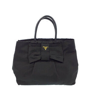Prada Ribbon Bow Tessuto Fiocco 2way Handbag Black